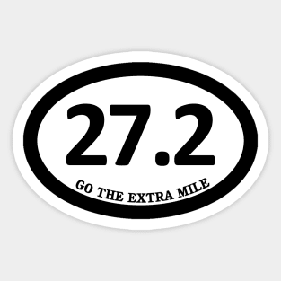 Running Marathon Runner 27.2 Motivational Go the Extra Mile Sticker